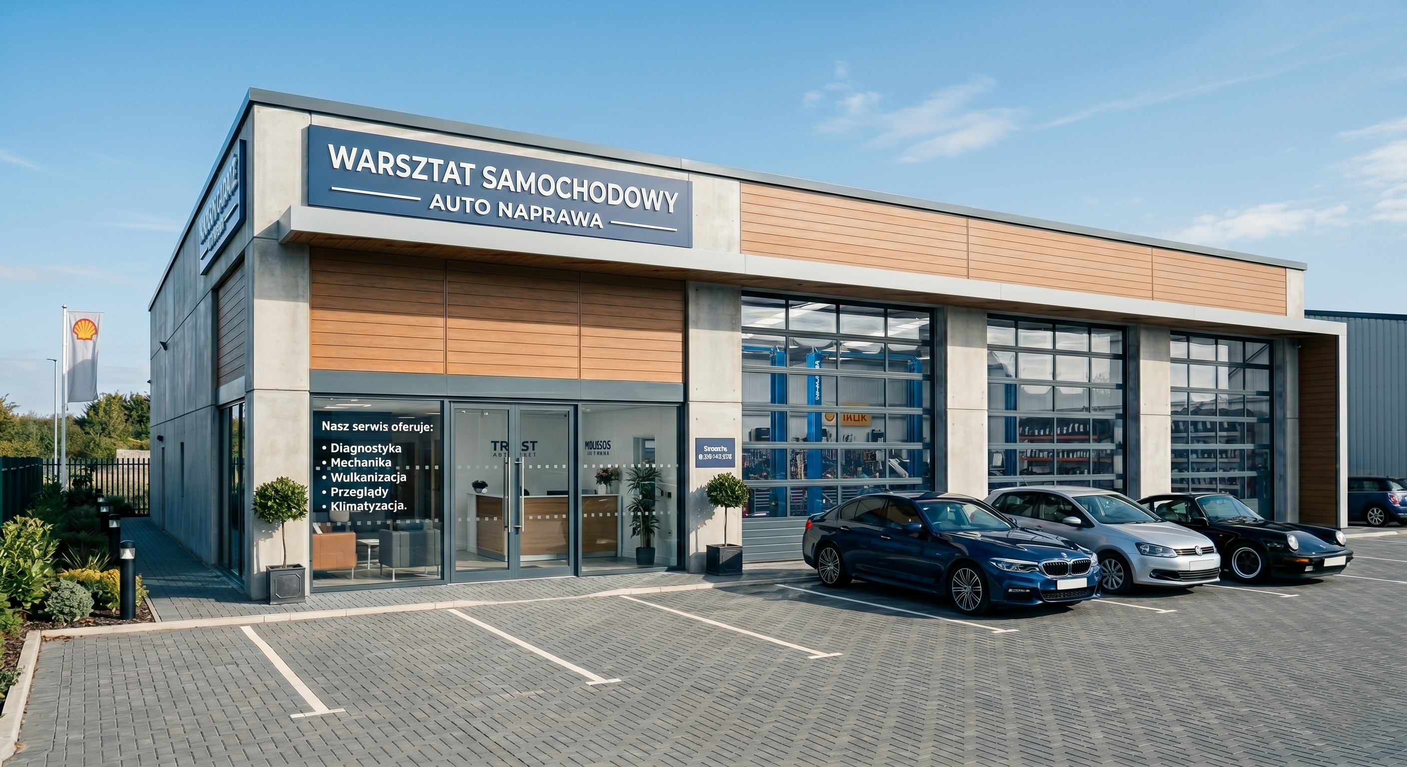 Nasz warsztat samochodowy z zewnątrz